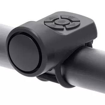 Электронный громкий звуковой сигнал для велосипеда, 120 дБ, предупреждение о безопасности, электрический велосипедный руль, сигнальное кольцо, звонок через USB, аксессуары для велоспорта чёрный