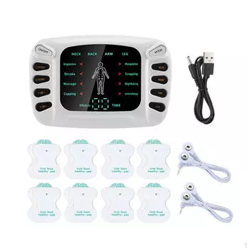 Электронный импульсный массажер с функцией таймера, 8 режимов массажа для шеи, спины, рук