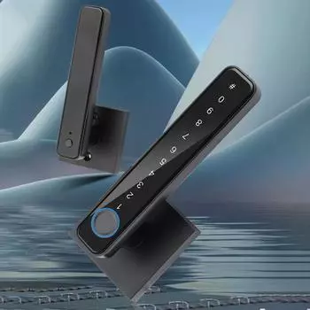 Электронный интеллектуальный дверной замок Биометрическая разблокировка отпечатков пальцев Wi-Fi Tuya /TTLock APP Control Интеллектуальный парольный замок Бесключевой доступ