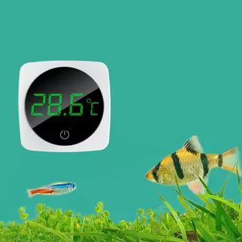 Электронный измеритель температуры для аквариумов, многофункциональный термометр для аквариумов, светодиодный дисплей, изысканная беспроводная сигнализация для рыб, товары для животных белый