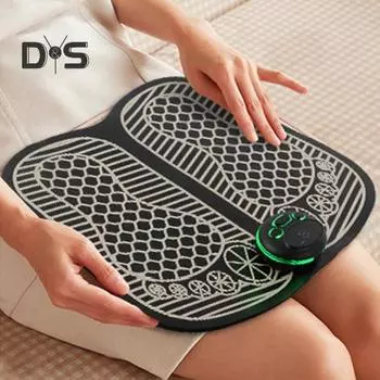 Электронный массажер для ног 8 режимов массажа 15 регулируемых уровней интенсивности Бесшумная работа Складная конструкция Массажер для ног EMS Электрический массажный коврик A