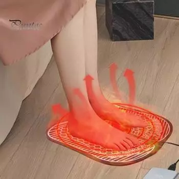 Электронный массажер для ног 8 режимов массажа 15 регулируемых уровней интенсивности Бесшумная работа Складная конструкция Массажер для ног EMS Электрический массажный коврик A