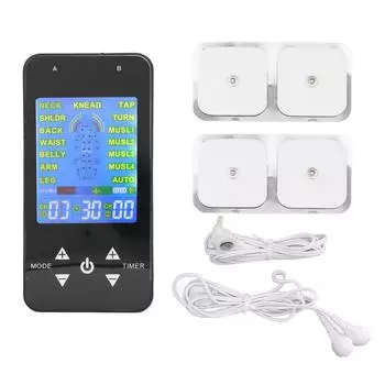 Электронный массажер TENS 12 режимов низкочастотный импульсный электрический массажер EMS