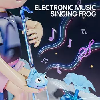 Электронный музыкальный инструмент Поющая лягушка Портативный синтезатор Электрический головастик Забавная игрушечная гитара эрху для мальчика и девочки Рождество