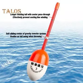 Электронный поплавок для дальнего заброса, легкий, хорошо заметный, плавучий поплавок-шар, поплавок-бомбардировщик с длинным хвостом, для рыбалки в соленой и пресноводной воде 2