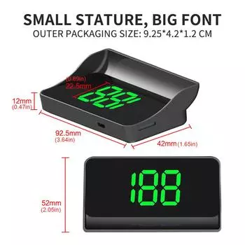 Электронный проекционный дисплей LED-дисплей GPS-детектор скорости с большим шрифтом Автомобильный GPS-детектор миль в час Автомобильный цифровой HUD для электродвигателя грузовика