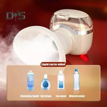 Электронный распылитель тумана для глаз, облегчение сухости глаз, перезаряжаемый, режимы горячего и холодного компресса, портативный аппарат для паровой терапии лица и глаз белый