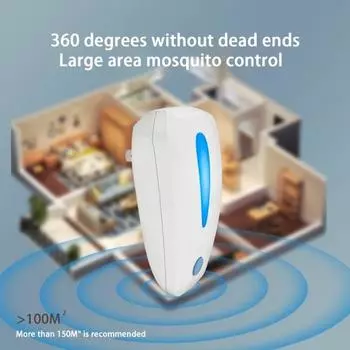 Электронный репеллент от комаров Plug-and-Play Repel Энергосберегающий безопасный высокомощный репеллент для всей семьи EU Plug белый