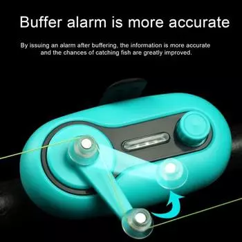 Электронный рыболовный сигнализатор поклевки, зуммер, свет, регулируемый ремешок, 80 дБ, ночной рыболовный удилище, светочувствительный электронный индикатор поклевки, датчик удара, лампа синий