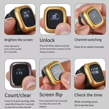 Электронный счетчик с вибросигналом и OLED-дисплеем. Простой в использовании цифровой счетчик. Простое управление для спорта и фитнеса.