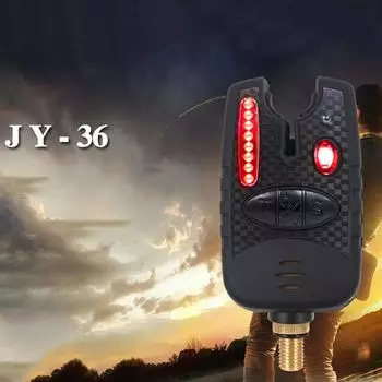 Электронный сигнализатор поклевки карпа Портативный светодиодный сигнализатор поклевки карпа Леска Индикатор оповещения о снасти Буферная удочка Громкий сигнал тревоги зелёный