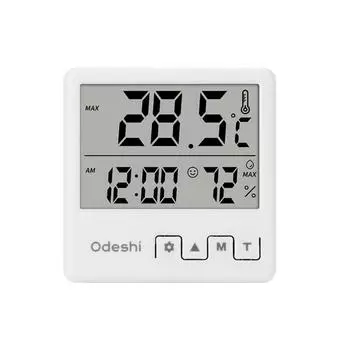 Электронный термометр-гигрометр с отображением времени, милыми смайликами, напоминаниями и функцией будильника, конструкция из АБС-пластика