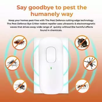 Электронный ультразвуковой отпугиватель комаров, насекомых, мышей, тараканов Intelligent Extermina R9W5 Blue-1pcs