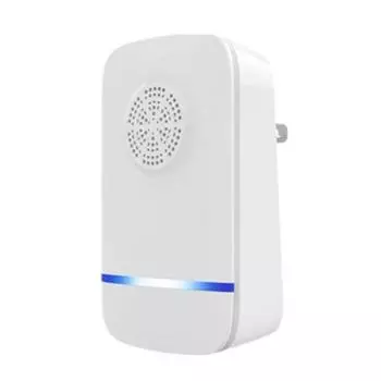 Электронный ультразвуковой отпугиватель насекомых-вредителей от комаров, тараканов, мышей белый