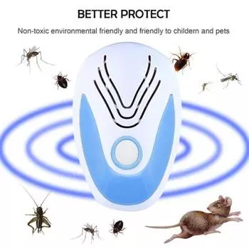 Электронный ультразвуковой отпугиватель против мышей, домашний разрушитель, насекомые, ошибки, плагин, вредитель EU Plug зелёный