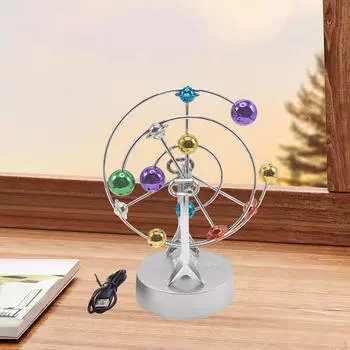 Электронный вечный двигатель настольные игрушки украшения дома офисный орнамент спальня вращающийся шар