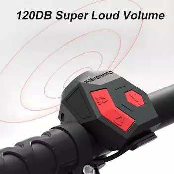 Электронный велосипедный звонок, перезаряжаемый велосипедный противоугонный звонок, громкий звуковой сигнал 120 дБ для велосипеда, MTB, скутера, аксессуары для велосипеда