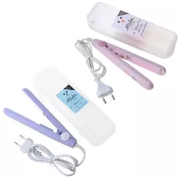 Электронный выпрямитель для волос, щипцы для завивки, мини-керамический утюжок, выпрямление, укладка EU