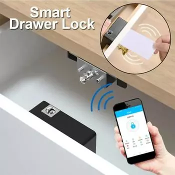 Электронный замок для ящика с ИС-картой Скрытый замок для шкафа Цифровой замок RFID умный замок Главная Smart Drawer Lock