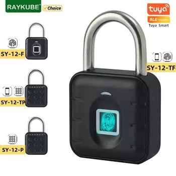 Электронный замок Tuya Bluetooth Fingerprint Padlock Цифровой замок для багажа APP Временный пароль Удаленно IP67 Декомпрессионные игрушки