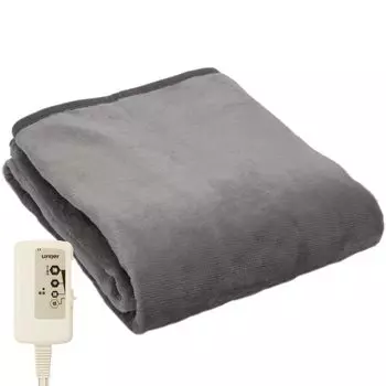 Электроодеяло Lifejoy, сделано в Японии, 140 x 80 см, серое, моющееся, фланелевое, энергосберегающее, пушистое JCA552H