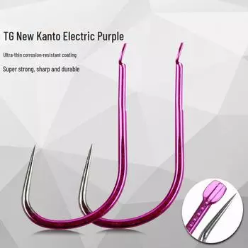 Электрооптический рыболовный крючок без бородки Guandong TG: Фиолетовое пламя, красный пояс, коррозионно-стойкий Red Flame 0.5#