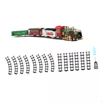 Электропоезд набор Рождество 3 вагона реалистичный творческий паровоз игрушечный двигатель для Style A