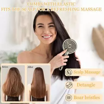 Электропокрытая полая круглая щетка для статического массажа, уменьшает тепловое повреждение, идеально подходит для быстрой сушки и укладки One Size