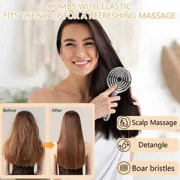 Электропокрытая полая круглая щетка для статического массажа, уменьшает тепловое повреждение, идеально подходит для быстрой сушки и укладки One Size