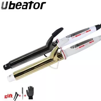 Электрощипцы для завивки волос с керамическим покрытием 25mm-UK Plug золотой