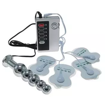 Электрошоковая анальная пробка Yin Bolt Patch Suit для мужчин и женщин Back Court Chrysanthemum Stimulation Alternative Climax SM Training Tool Chinese Double Hole/Black