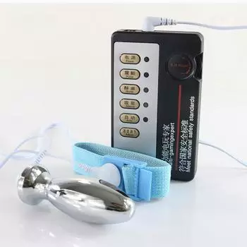 Электрошоковая импульсная анальная пробка мужской мастурбационный инструмент секс-игрушки секс-игрушка альтернативное удовольствие страсть товары для взрослых Double-Headed Buckle