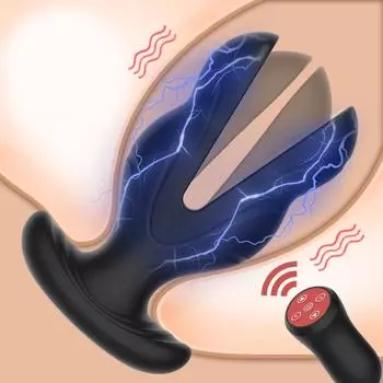 Электрошоковый массажер простаты Мужские анальные расширители Вибрационный пульт дистанционного управления Анальная пробка Стимулятор Взрослые анальные секс-игрушки для мужчин Anal expander B