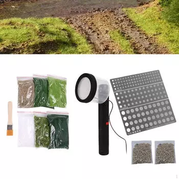 Электростатическая флокирующая машина, Статические аксессуары для хобби из травы, Ремесленный железнодорожный песочник ручной работы