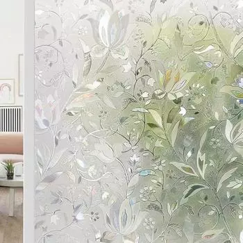 Электростатическая оконная пленка для защиты от ультрафиолета, ПВХ, съемная статическая оконная пленка своими руками 35cm