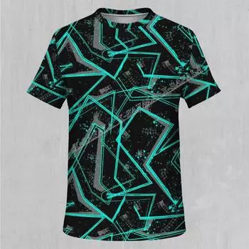 Электростатические галактики, высококачественная футболка из молочного волокна с 3D принтом, мужской топ, дышащий, быстросохнущий, летний, мягкий материал, 210 г/м S
