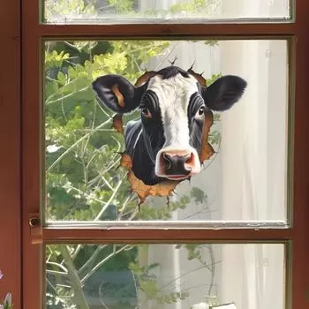 Электростатические УФ Bullhead Glass Window Home Landscaping Window Наклейки Самоклеящиеся 28*28CM/fun-f94