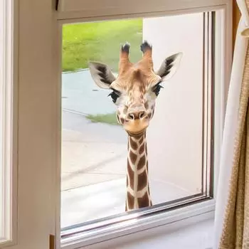 Электростатические УФ-жирафы стеклянные двери и окна украшения стен дома настенные наклейки 24*38CM/fun-f38