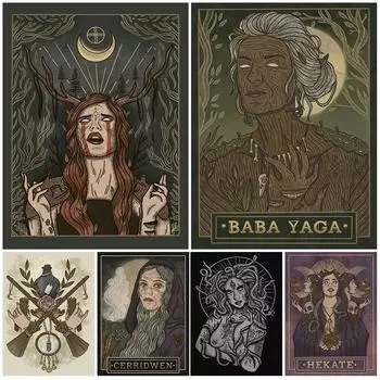 Элемент ведьмы, художественная роспись, лесной волшебник, плакат и гравюра, настенное художественное украшение для гостиной 21cm30cm NoFrame