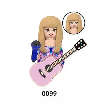 Элисон Свифт Знаменитость Мини Строительные Блоки Известная Певица Суперзвезда ТейлорDaft Punk Модели Группа Кирпичики Игрушки для Детей Подарки