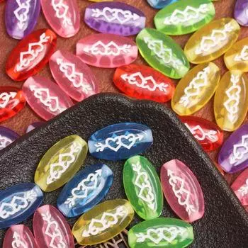 Эллипс Акрил Ручной Работы 10 Шт. Одна Стрела Через Сердце Изготовление Ювелирных Изделий 17,5*9,5 мм Аксессуары Для Бисера Модный Брелок Свободные Бусы Браслет