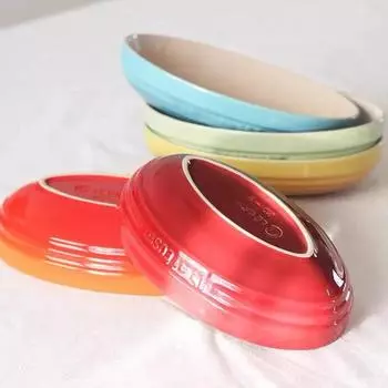 Эллиптическая глубокая суповая миска, диск для рыбы, тарелка для суши, красочная столовая посуда, миски для рамэна, 23 см 23cm 15CM