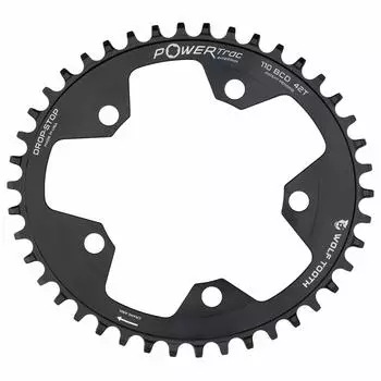 Эллиптическая звезда Wolf Tooth 110 BCD 5 болтов 42T совместима с SRAM Flattop чёрный