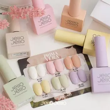 Jello Jello Набор гелевых лаков для ногтей Spring Pastel Mood Edition из 6 цветов K-Beauty, премиум-бренд гелевых лаков для ногтей