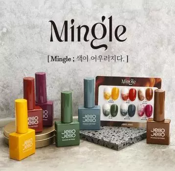Jello Jello Premium Syrup Gel Nail Polish Mingle Edition 6 Color Set, KBeauty, Premium gel nail, Korean Cosmetics, образец