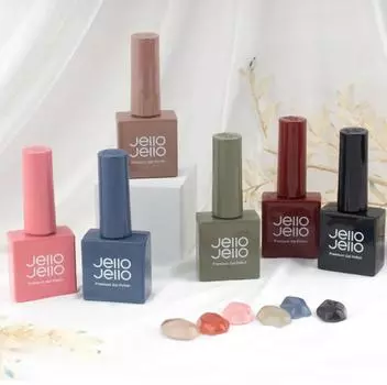 Jello Jello Syrup Gel Nail Polish Ombre Edition 6 Color Set K-Beauty, премиум-бренд гелевых ногтей