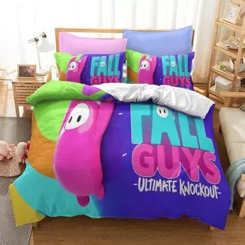 Jelly Bean Man Series Bedding Three-Piece Home Textile Kit AU Single 140x210cm