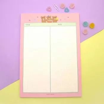 Jelly Crew Kichi Store_Study Memo Pad — популярная фраза в Корее. Kichi Store_Study Daetteok Memo Pad