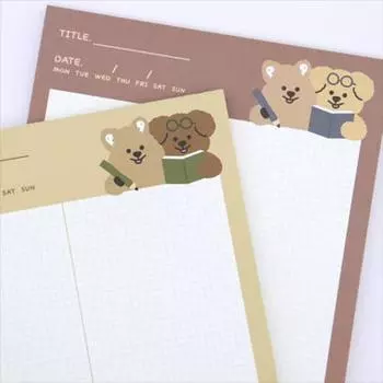 Jelly Crew Young s Forest Study Friends B5 Бумага для заметок (2 типа, выберите 1), популярная фраза в Корее beige