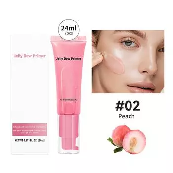 Jelly Dew Увлажняющая основа для лица, уменьшающая поры, тонкие линии и гладкая кожа, удерживающая макияж, увлажняющая основа на гелевой основе для всех типов кожи, 24 мл One Size розовый